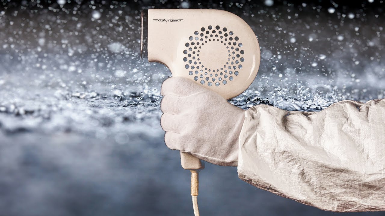 Hair Dryer Sound 33 and Rain and Thunder | ASMR | 1 Hour White Noise