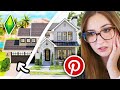 i tried building a pinterest house in the sims 4