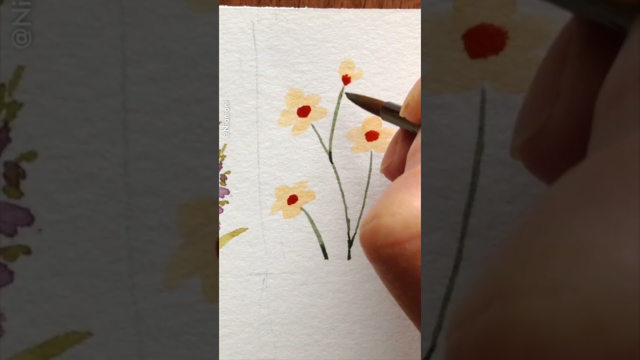 Easy & Simple Watercolor Flowers: Skillshare Class Free Trial Link in Description