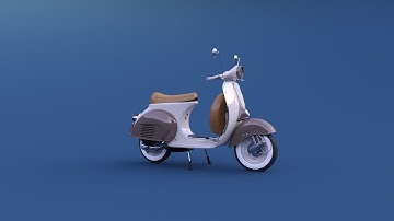 Vespa turntable animation rendered with ProWalker GPU for SketchUp