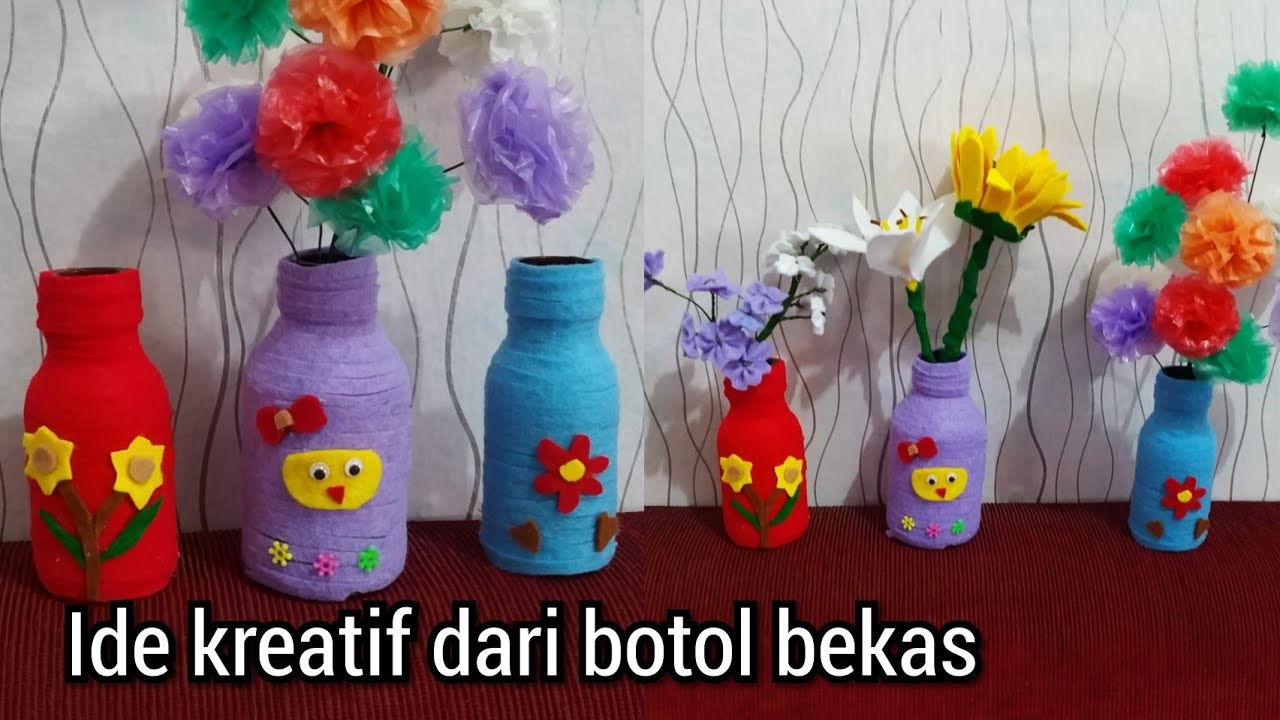 Ide kreatif memanfaatkan botol  kaca  bekas YouTube