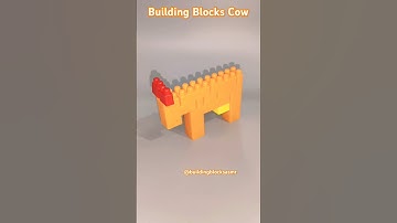 Building Blocks Cow 🐄| ASMR sound | Satisfying Diy #asmr #asmrsounds #diy #shortvideo #shorts