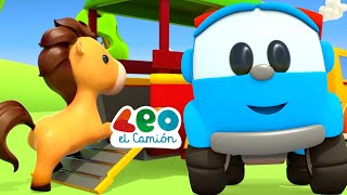 Leo el Camión NUEVOS  Caballos y Trenes  30 minutos de diversión  Videos educativos para niños