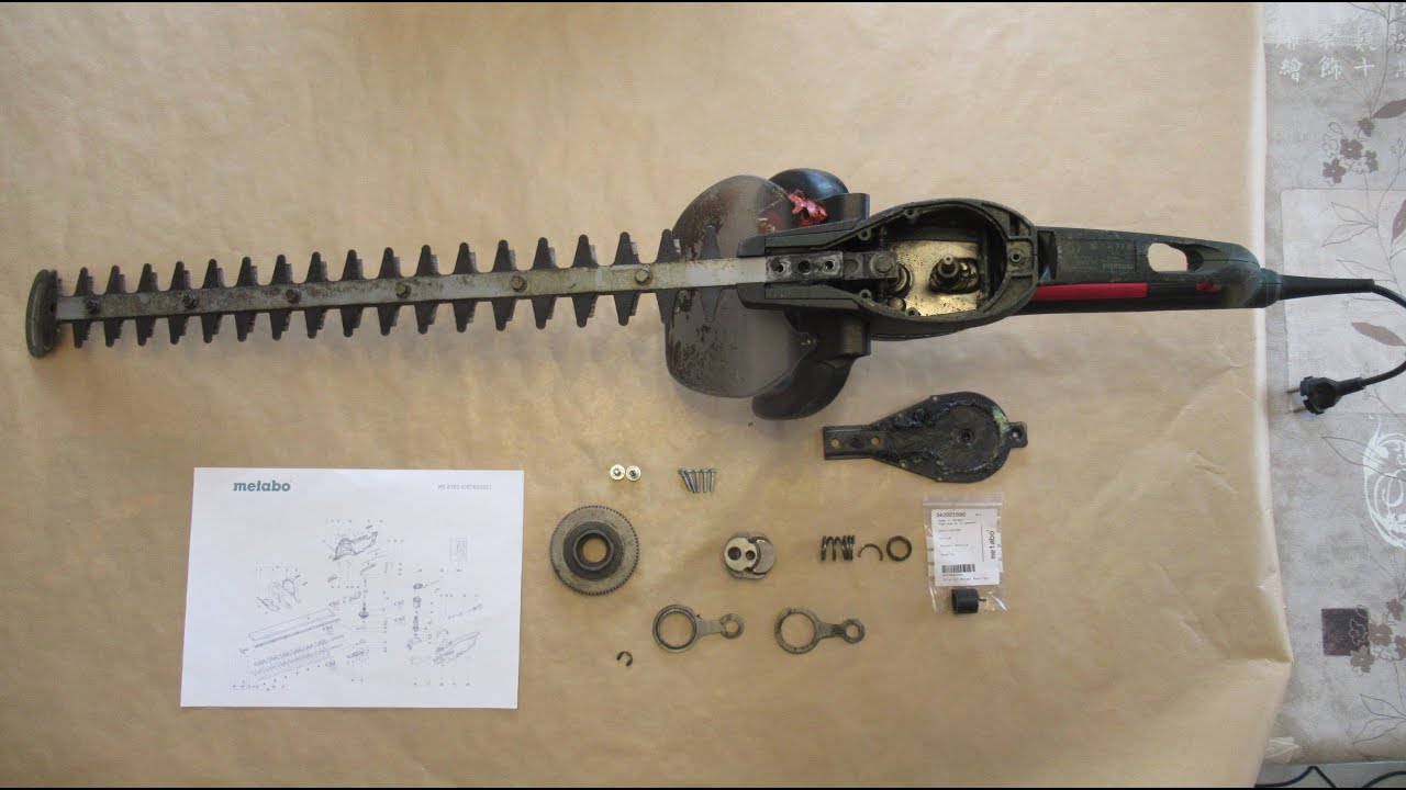 Metabo HS 8765 Engine turns, blades don' t move FIX YouTube