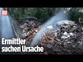 Daaden, Rheinland-Pfalz: Aufräumarbeiten nach Hausexplosion