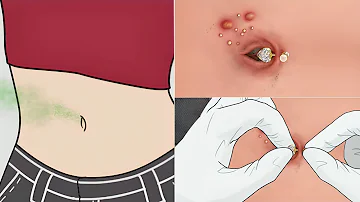 ASMR Dirt and stone removal in deep belly button of fat girl | Cleaning navel animation