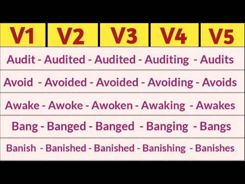 Part -20 Of 1000 Verbs Form List In English | V1,V2,V3,V4,V5 | Verbs |  Grammar | Improve Vocabulary - Youtube