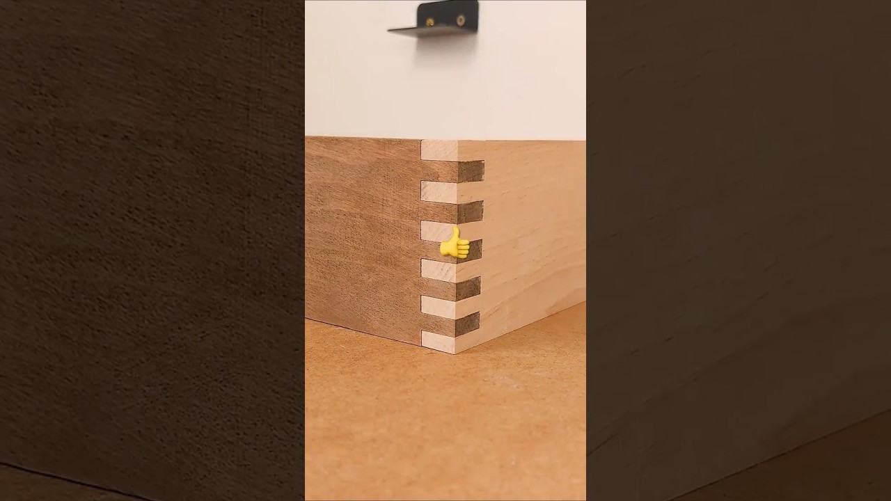 Router Table Trick for Perfect Box Joints! #diy #woodworking #shorts