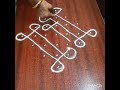 hasiru kruthi|easy 7*1 dots Rangoli design| #rangoli #dialyrangoli #muggulu #kolam