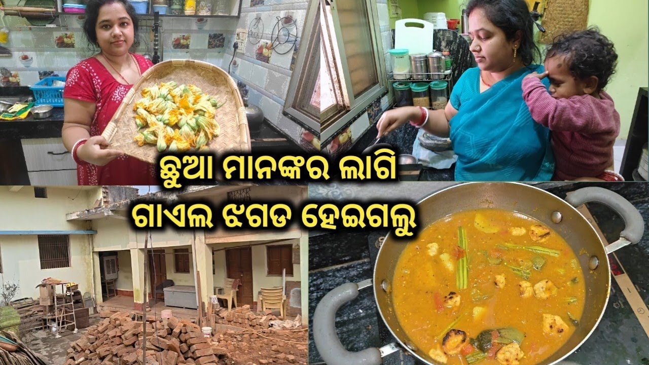 ମାଖନ ଫୁଲ ଭଜା // ଦୁହି ଛୁଆ କେ ନେଇ କରି ବାହାରିଲୁ ହସ୍ପିଟାଲ// ମାହାରାଜ ସାଙ୍ଗେ ଝଗଡ଼ା ହେଇଗଲୁ 😡।#odishavlogs 