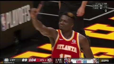 Clint Capela SWATS Randle, then does the finger wag...
