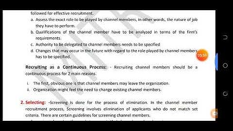 MM 323, SDLM, Unit-4, Lec. 28, Recruitment & Selection of Chanel Members, Vikas Mahalawat