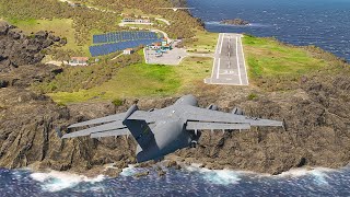 Extreme Landing Challenge! C-17 US AIRFORCE landing at short Runway