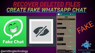 How To Recover Deleted Files | How To Make Fake Whatsapp Chat Conversation In Hindi 🔥🔥 screenshot 5