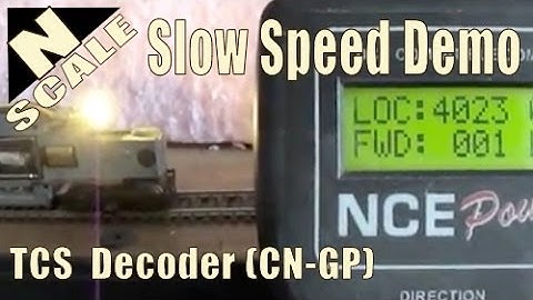 N Scale TCS Decoder (LifeLike Canada GP9ru) Slow Speed Demo
