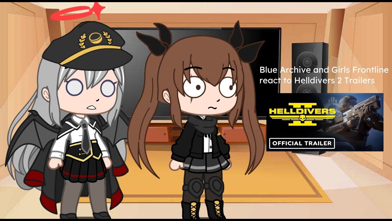 Blue Archive and Girls Frontline react to Helldivers 2 Trailers