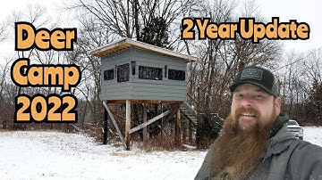 Bouw van een hertenkamp - Update van 2 jaar / Off-grid hut / Hertenjachthuis / Hut / Hertenstand