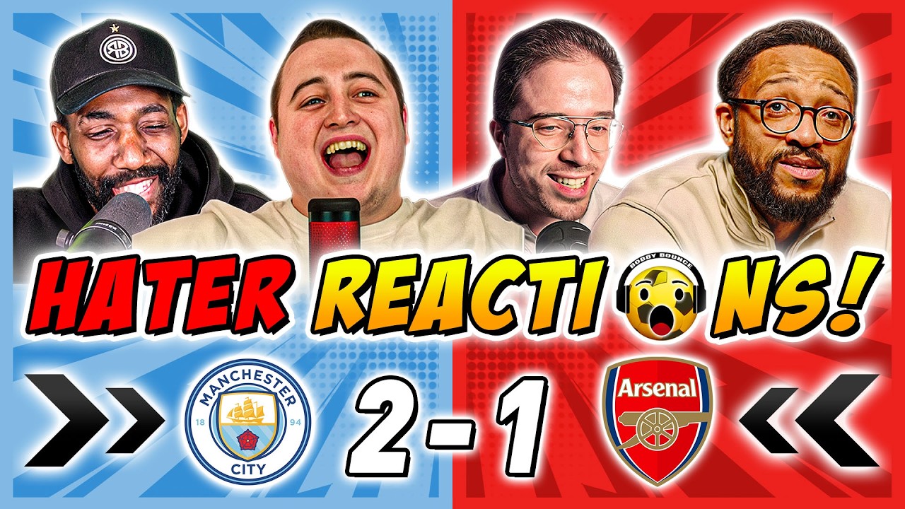 Arsenal's Rivals & Haters Reactions to Man City 2-1 Arsenal | Premier ...