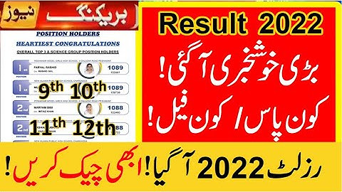 result announcement of 10th class 2022-9th Class 2022-1st year Result 2022-2nd year result 2022
