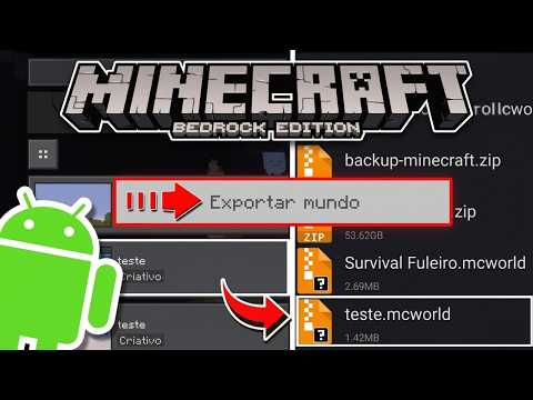 COMO SALVAR OS SEUS MUNDOS DO MINECRAFT PE | Rápido e Fácil!