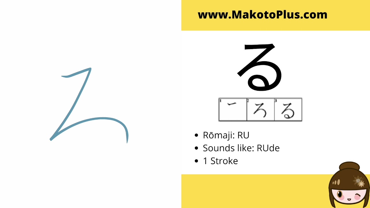 Hiragana る ru Stroke Order #shorts - YouTube