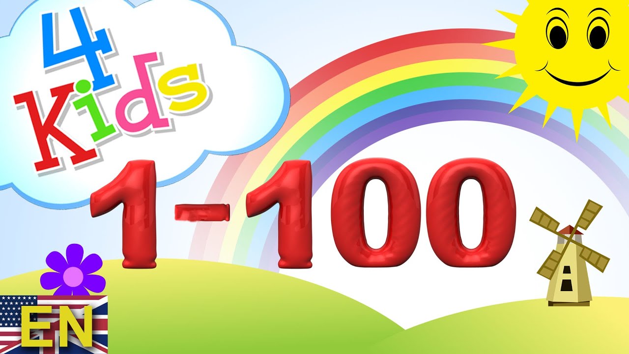 Numbers counting 1-100 Learning Video for children. Counting one to onehundred (english)