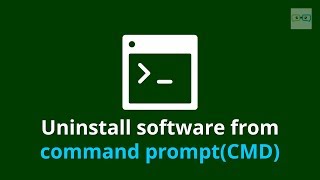 how to uninstall/ remove a software using command prompt (cmd) on windows 7, 8, 10 😀