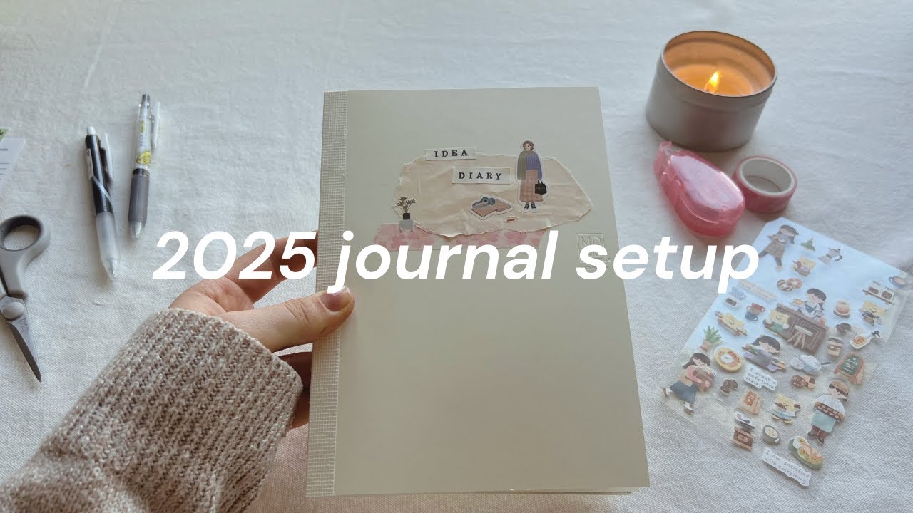 my 2025 journal setup 📖 midori A5 grid
