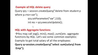 Query Interface in Hibernate Framework Session V