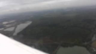 Plane shadow. Clouds. Landing at Domodedovo AP (Moscow)