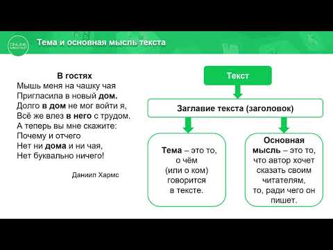 3 класс. Русский язык. Текст. Основная мысль текста. 11.05.2020