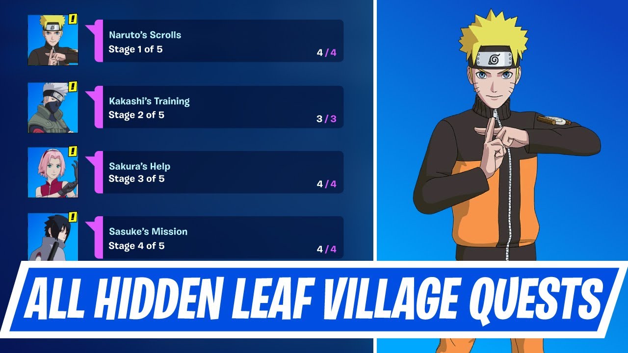 How To COMPLETE ALL THE NINDO CHALLENGES in Fortnite! (Naruto Rewards  Quests Guide) 
