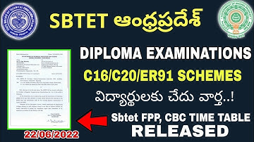 AP DIPLOMA EXAMS STRICT INSTRUCTION BAD NEWS | SBTET FBB, CBC TIME TABLE RELEASED