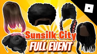 EventHunters - Roblox News on X: FREE ITEMS 1/2: Here are the 5 FREE  Sunsilk City Hair Accessories that will be out soon on #Roblox. · Short  Black Braids w/ Flowers ·