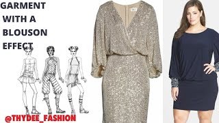 Garment With A Blouson Effect Pattern Drafting