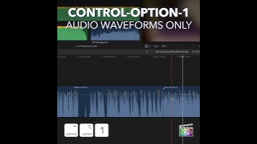 Final Cut Pro Shortcut | Control-Option-1 | Audio Waveforms Only