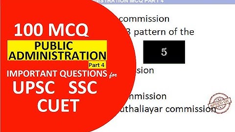 Public Administration | mcq | #publicadministration #ssc #upsc #rrb #ssccgl #rrbntpc