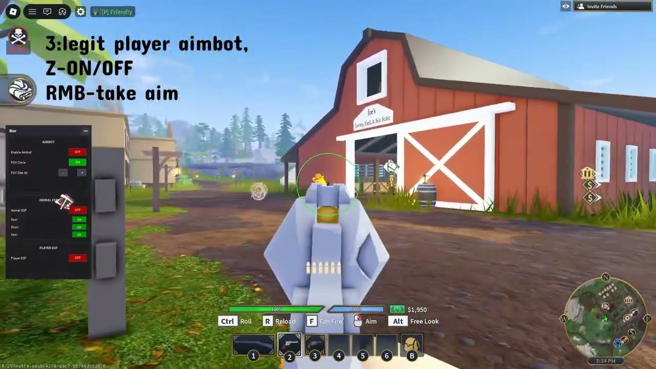 The Wild West script:Aimbot,Player-ESP,Animal-ESP