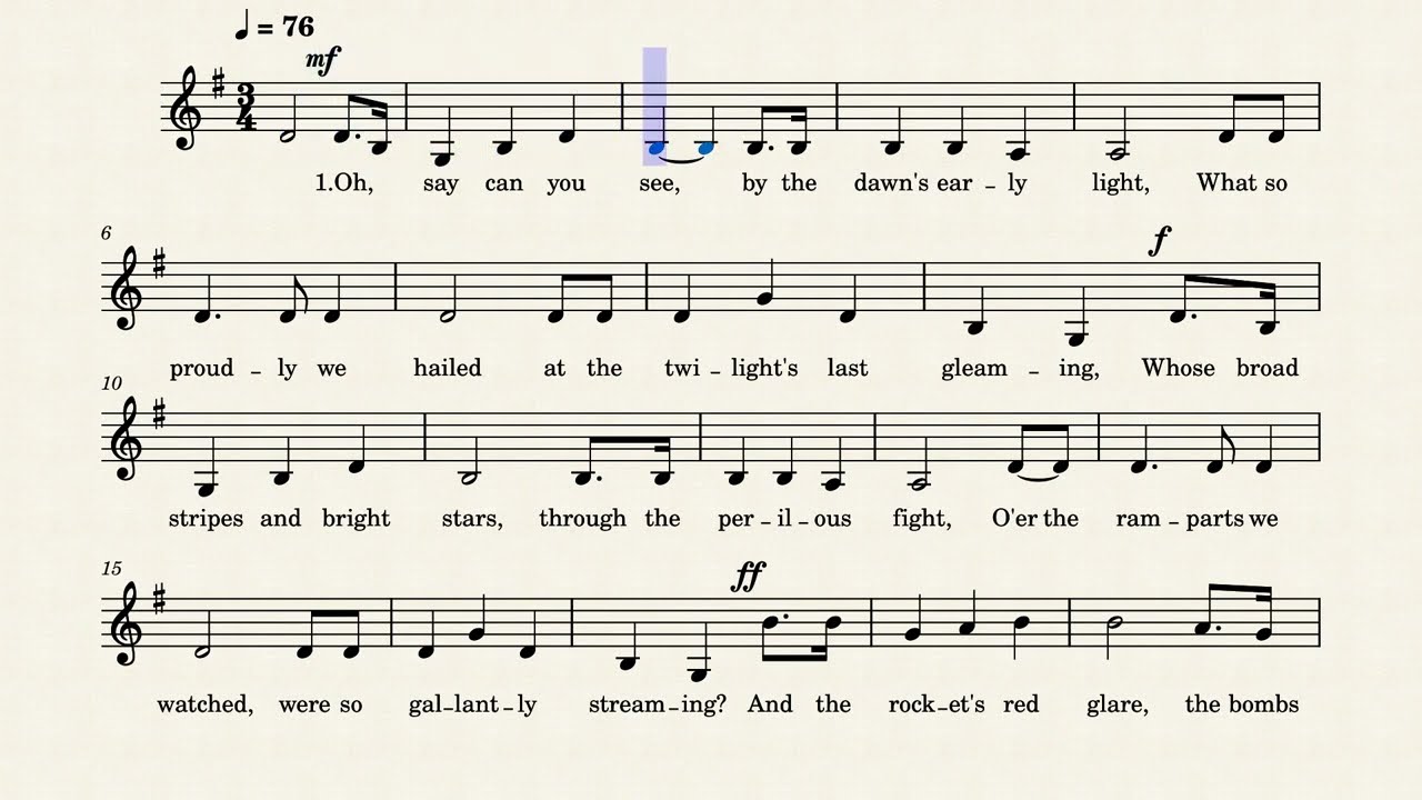 National Anthem - Alto