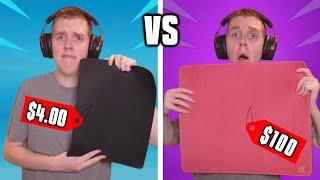 $4 Mousepad vs $100 Mousepad In Fortnite! - Cheap vs Expensive Gaming Gear!