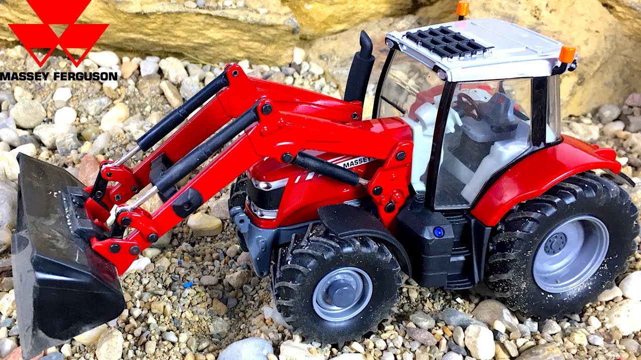 UNBOXING ERTL MASSEY FERGUSON TRACTOR WITH LOADER & FUN AT THE JOBSITE