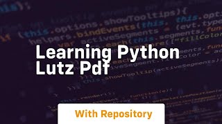 learning python lutz pdf