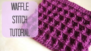 CROCHET: How to crochet the Waffle stitch | Bella Coco