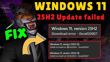 How to Fix Windows 11 25H2 update failed install error (2025)