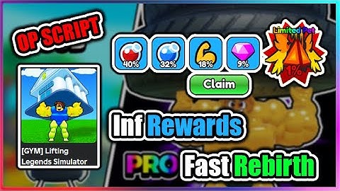 [🏋️‍♂️OP] Lifting Legends Simulator Script - Inf Rewards | Fast Rebirth
