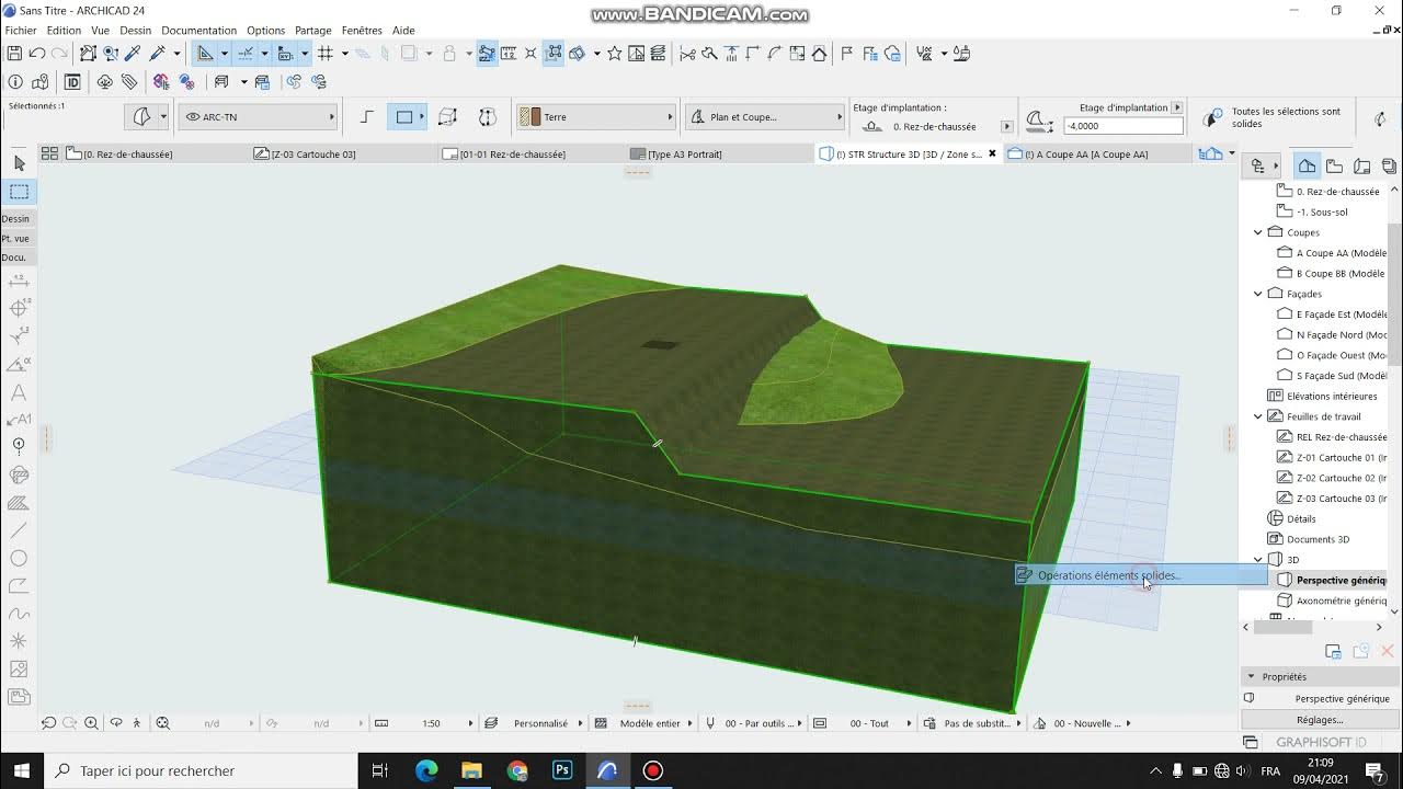 ARCHICAD_ Volume de deblais et remblais YouTube