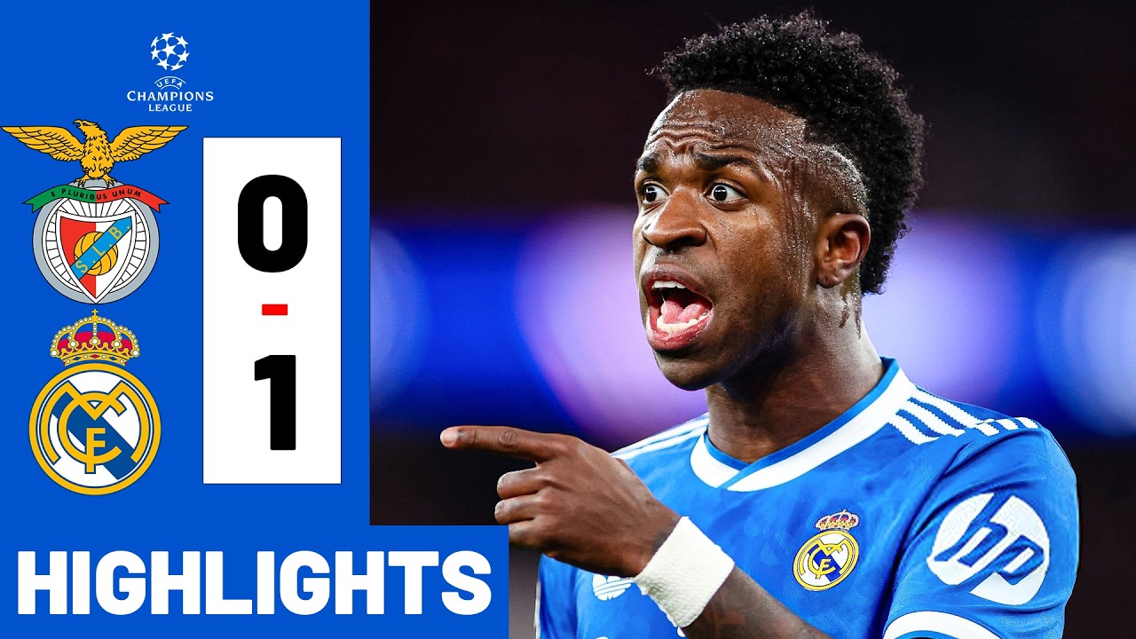 VINICIUS JR! Benfica vs Real Madrid 0-1 HIGHLIGHTS All GOALS Champions League 25/26