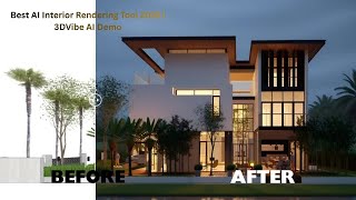 Before Vs After Using 3D Vibe Ai -How I Create Photorealistic Interiors Using 3Dvibe Ai