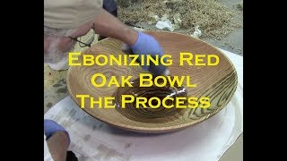 SECRET Wood Finishing Tip / How I Ebonized  -  the $25,500 Monster Red Oak Super Bowl - Ebonizing