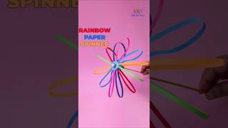 Rainbow Paper Spinner #ventunoart #diy #diycraft #craft #diyideas #papercraft #spinner #shortsfeed